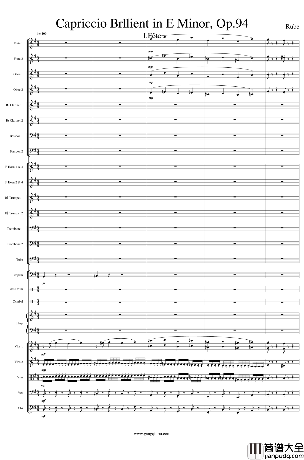 Capriccio_Brilliant_in_E_Minor,_Op.94钢琴谱__I.Fetes_一个球