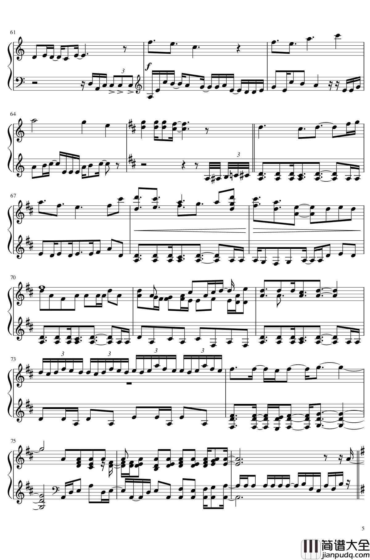 FLY_TO_THE_FUTURE钢琴谱_歌之王子殿下