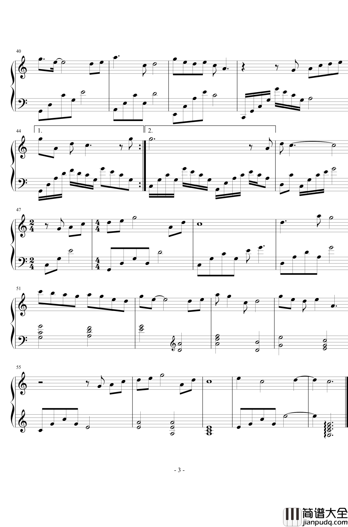 雪落下的声音钢琴谱_陆虎