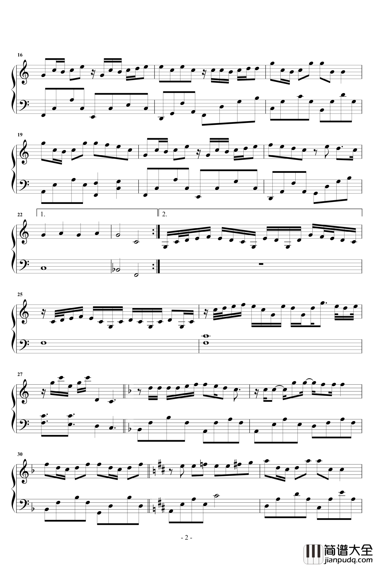 当你_独奏钢琴谱_林俊杰