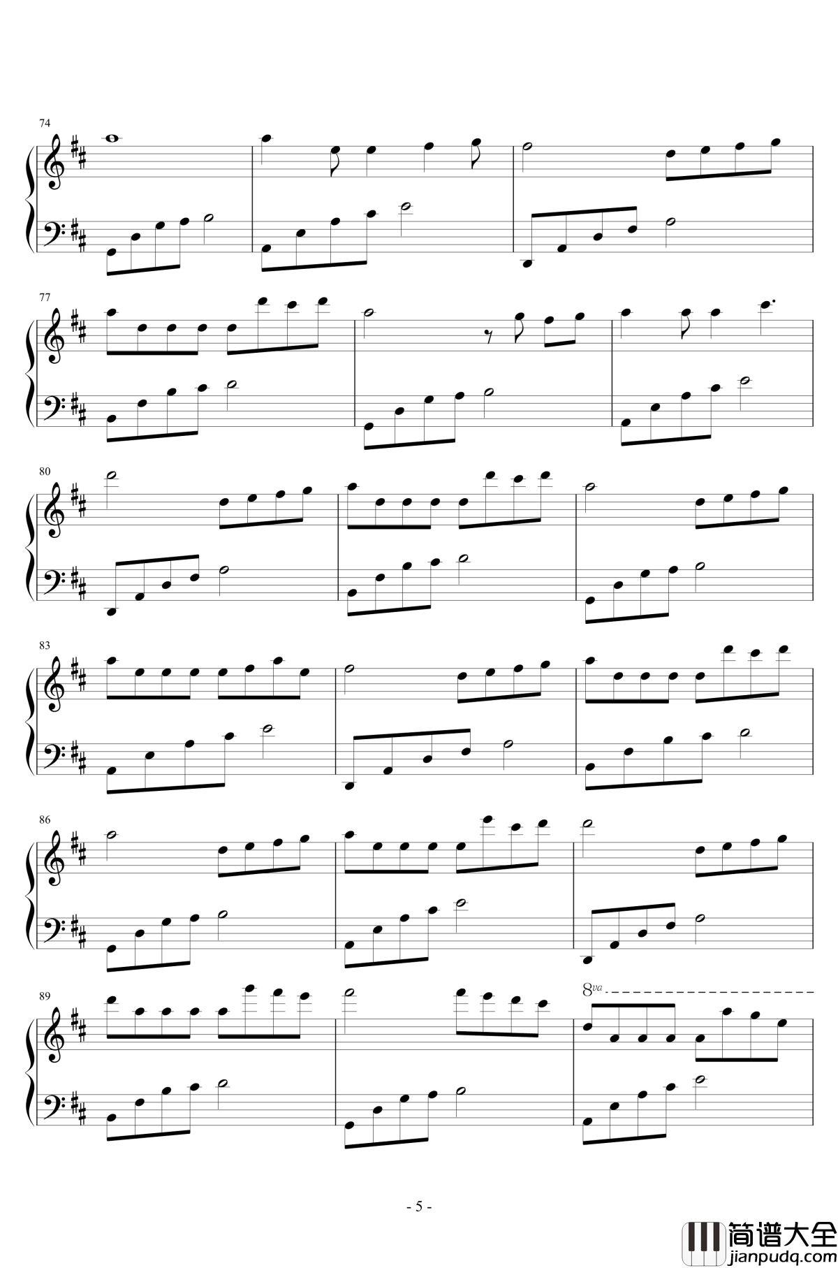 夏星夜钢琴谱_Piano_Ver._逆时针向