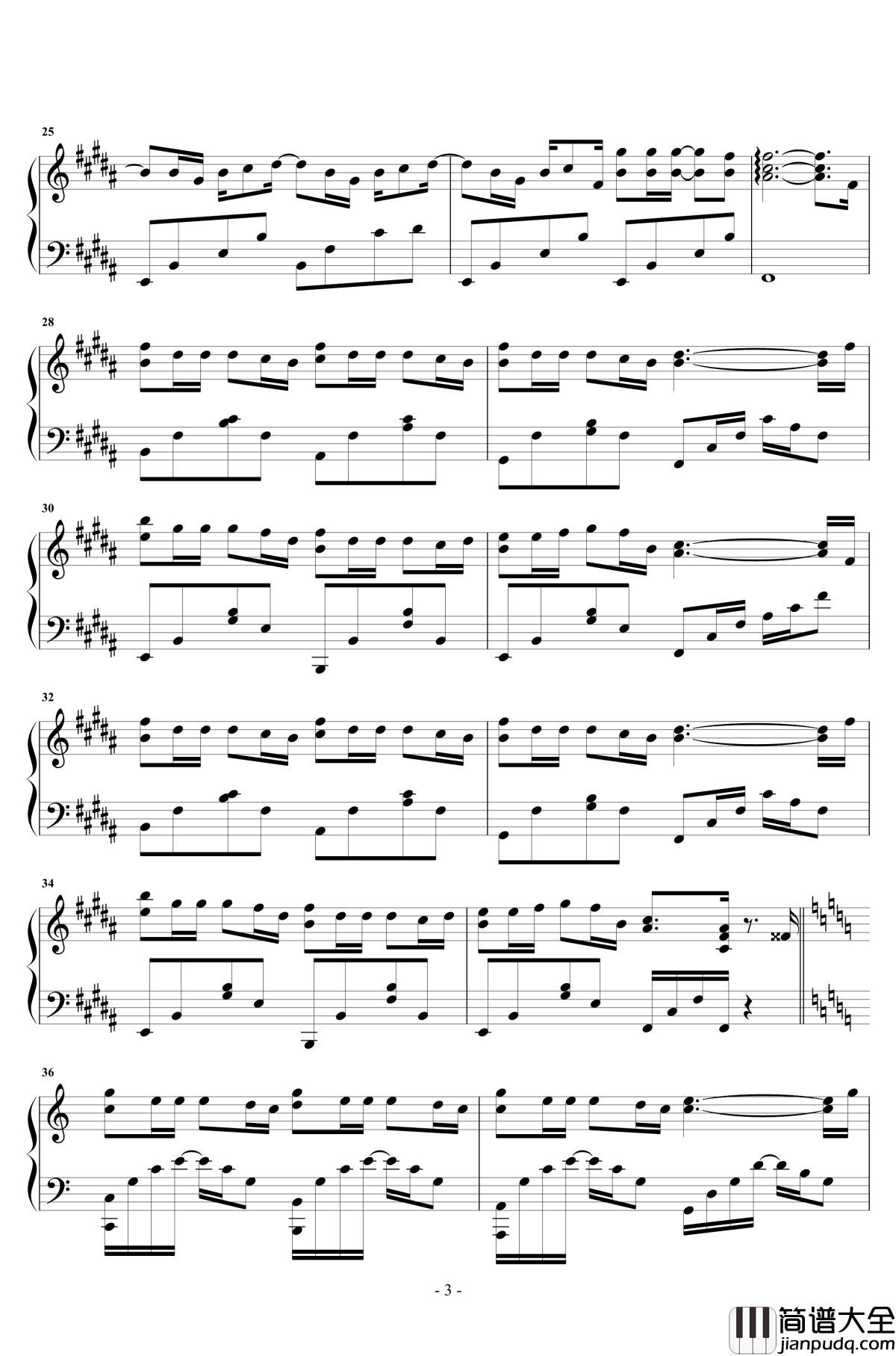 凉城钢琴谱_任然