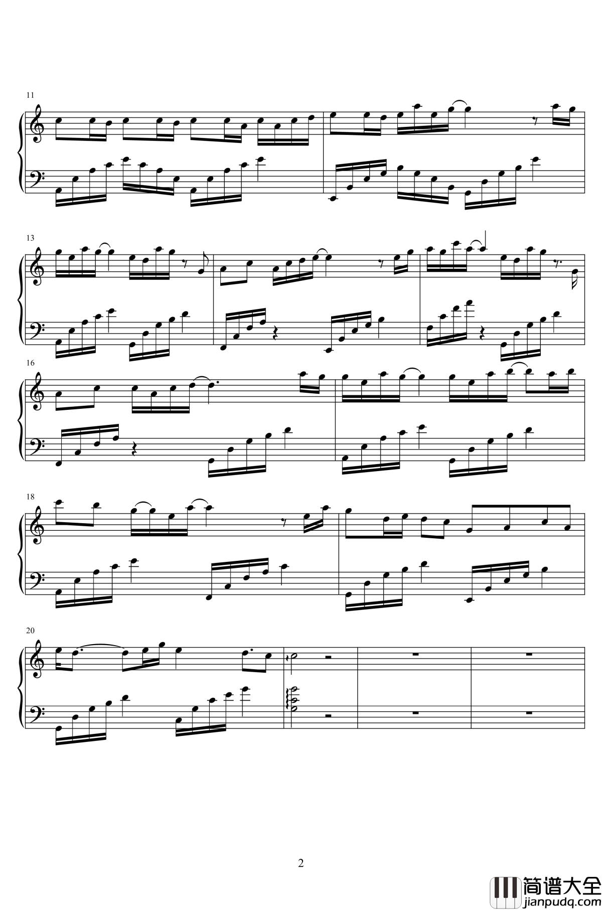 落花成泥钢琴谱_鞠婧祎