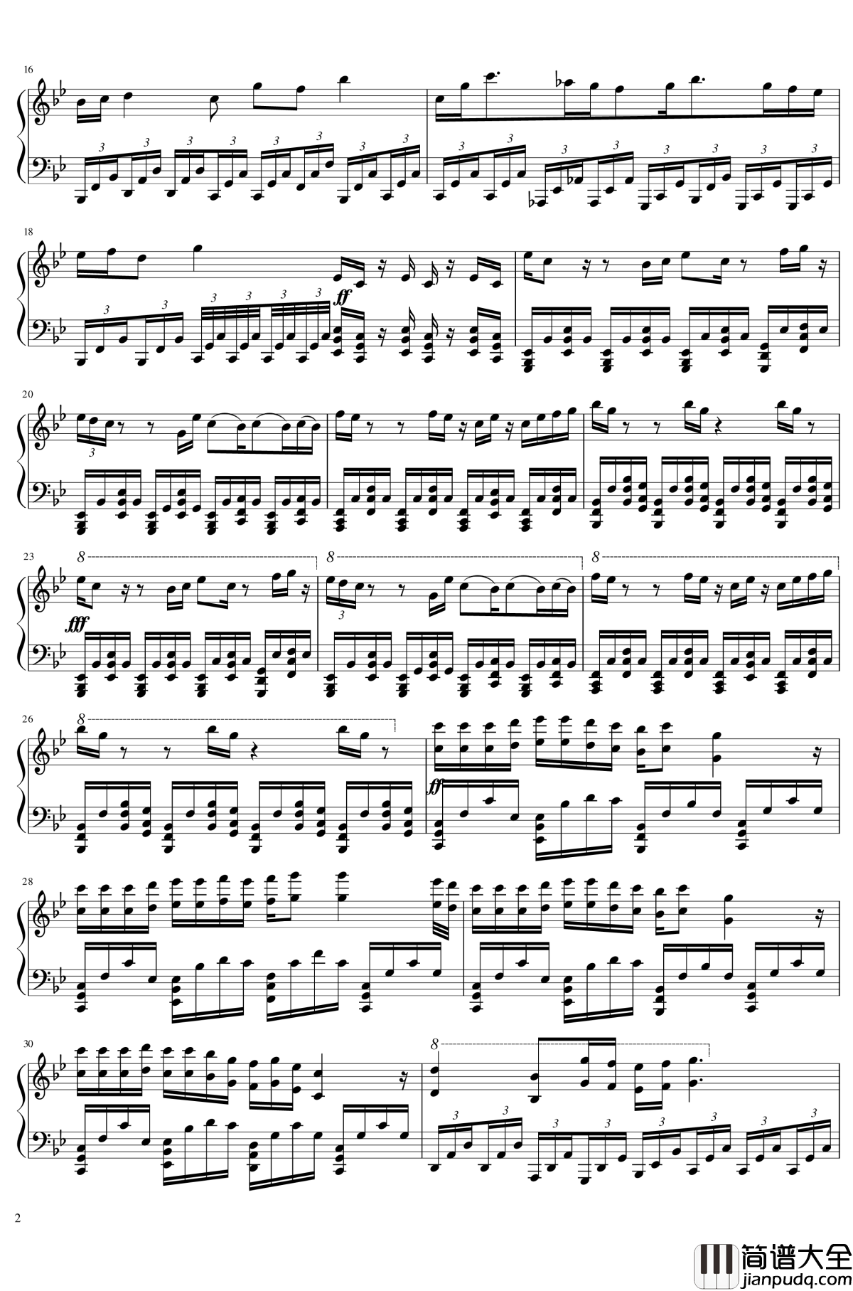 梦之泉小boss塔钢琴谱__中ボスタワー_星之卡比