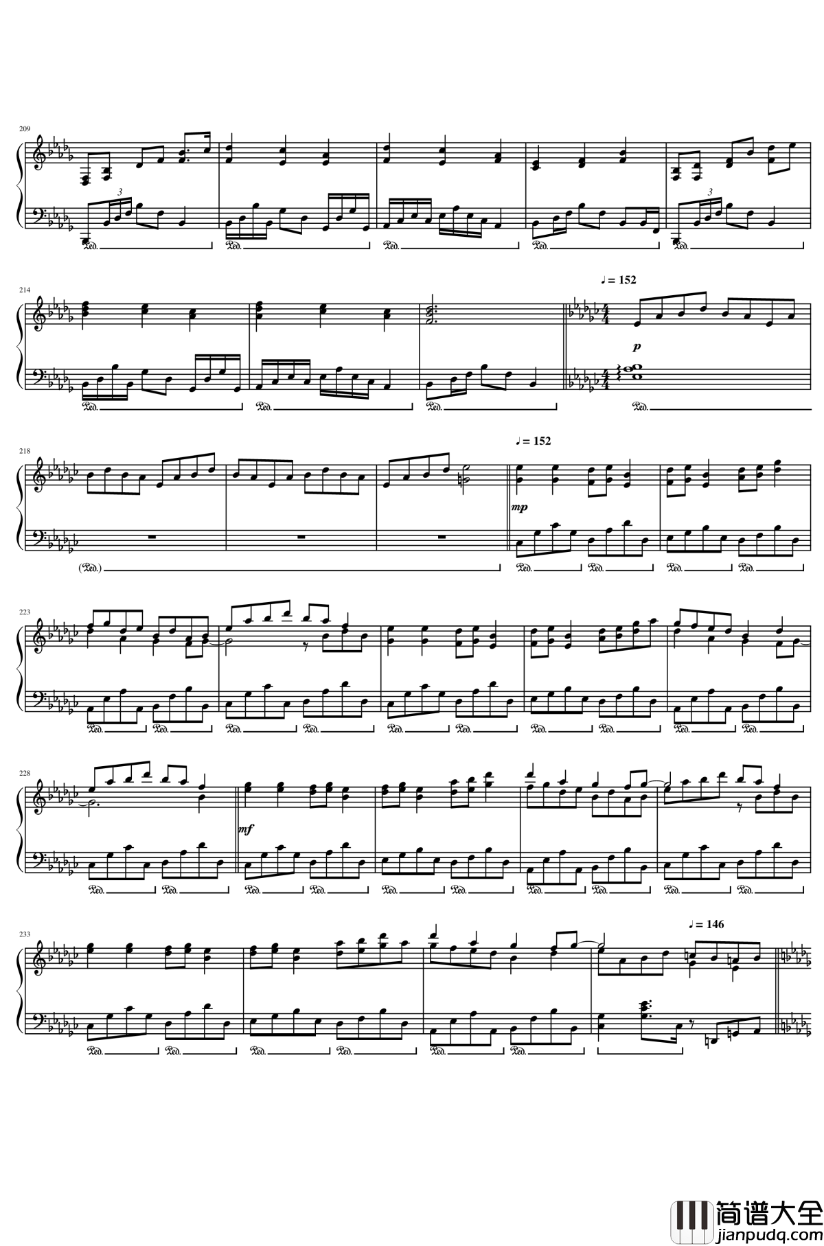 红到天的标题曲钢琴谱_东方project