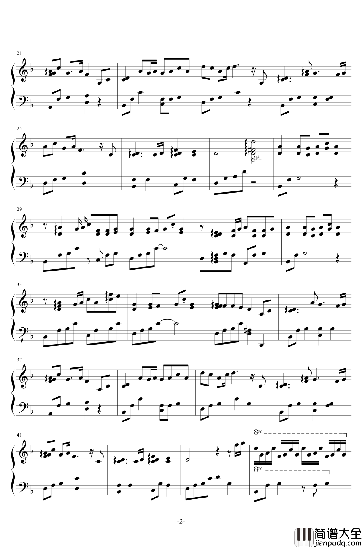 夏恋solo钢琴谱_Otokaze