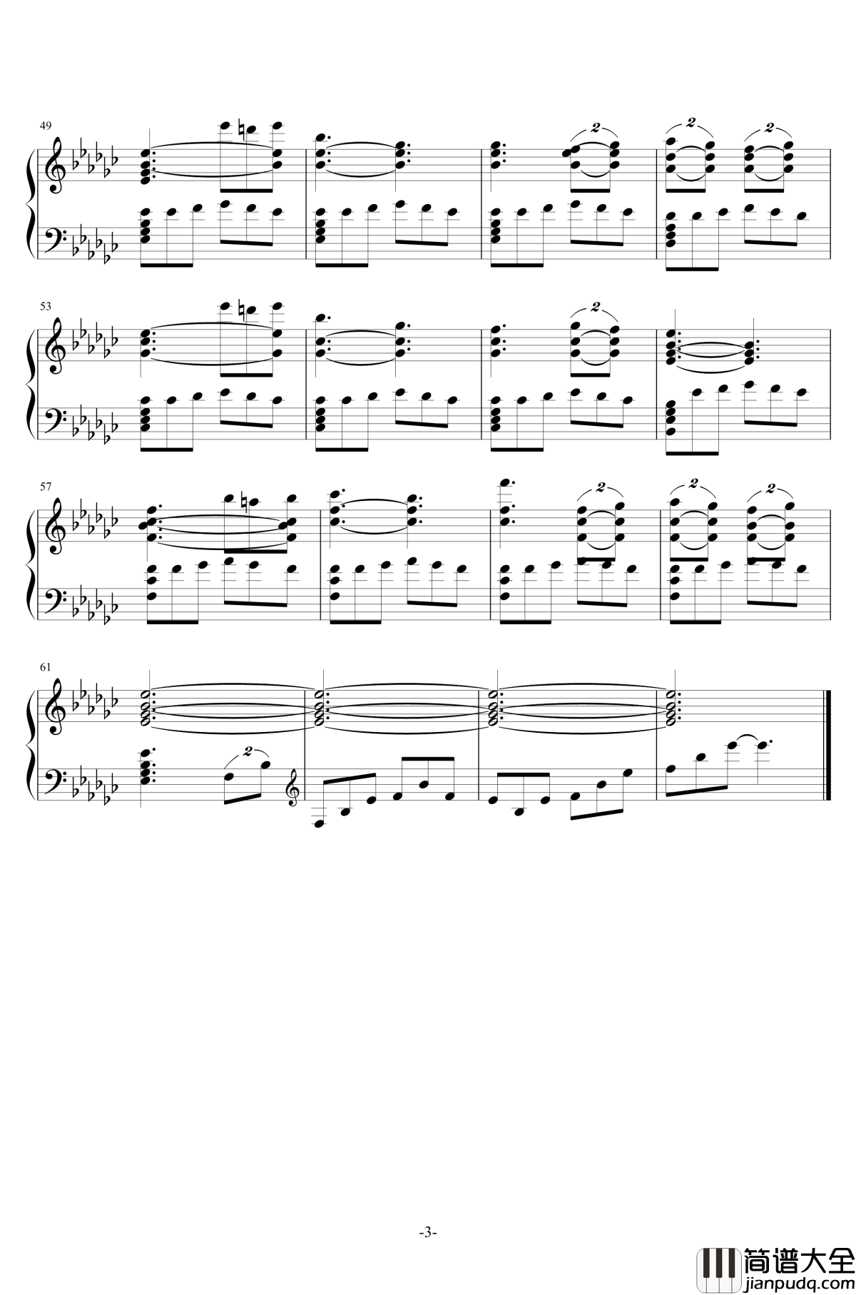 时钟The_Clock钢琴谱_跳舞的线Dancing_Line