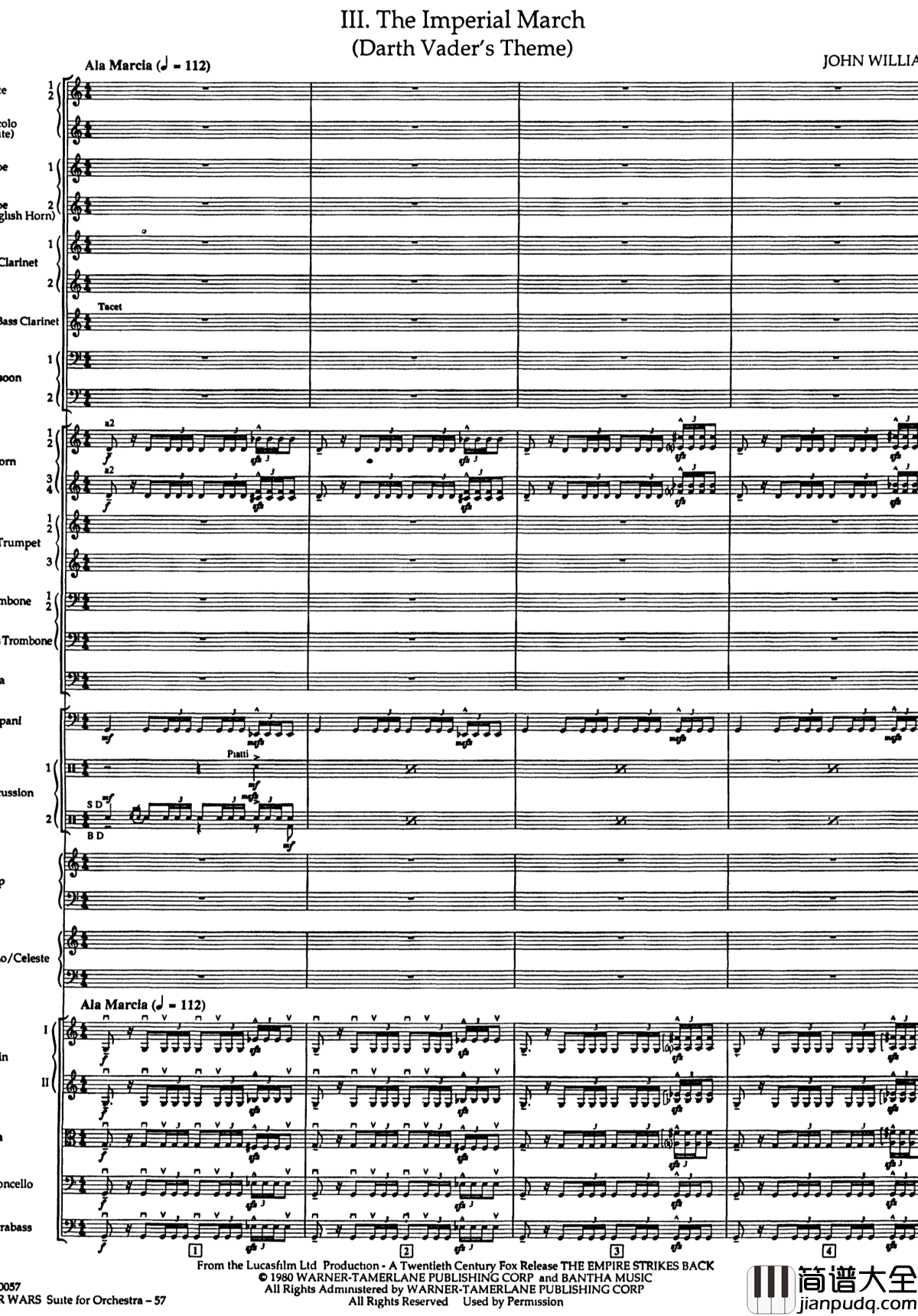 帝国进行曲总谱钢琴谱_The_Imperial_March_Full_Orchestra_John_Williams