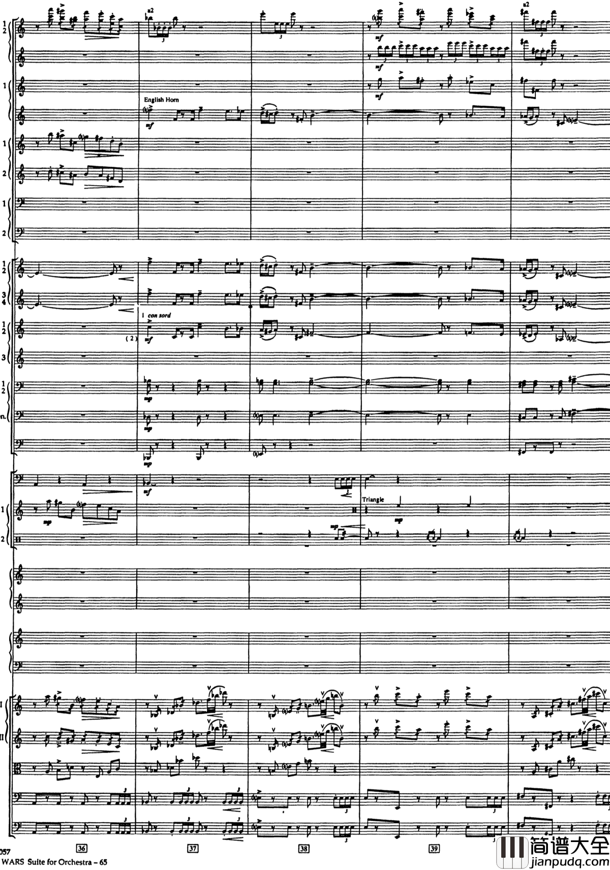 帝国进行曲总谱钢琴谱_The_Imperial_March_Full_Orchestra_John_Williams