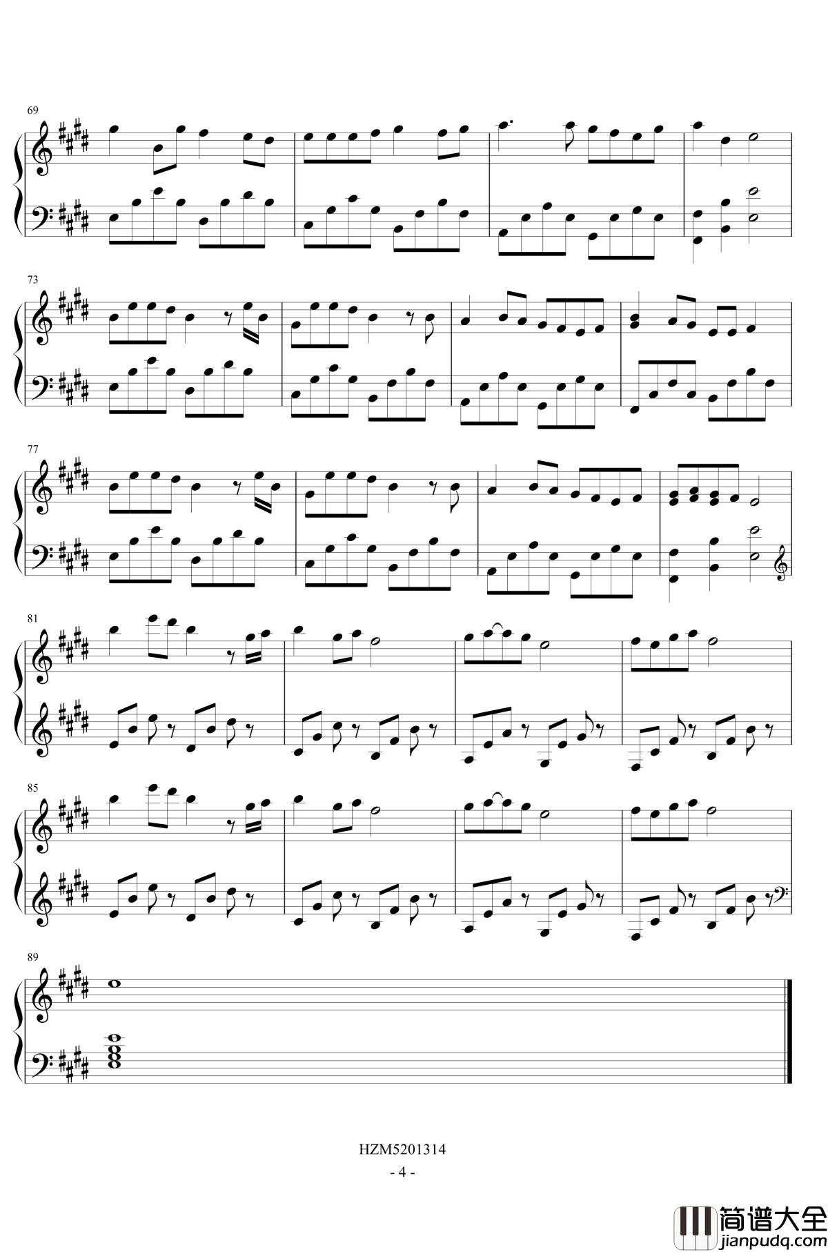 情花钢琴谱_本兮