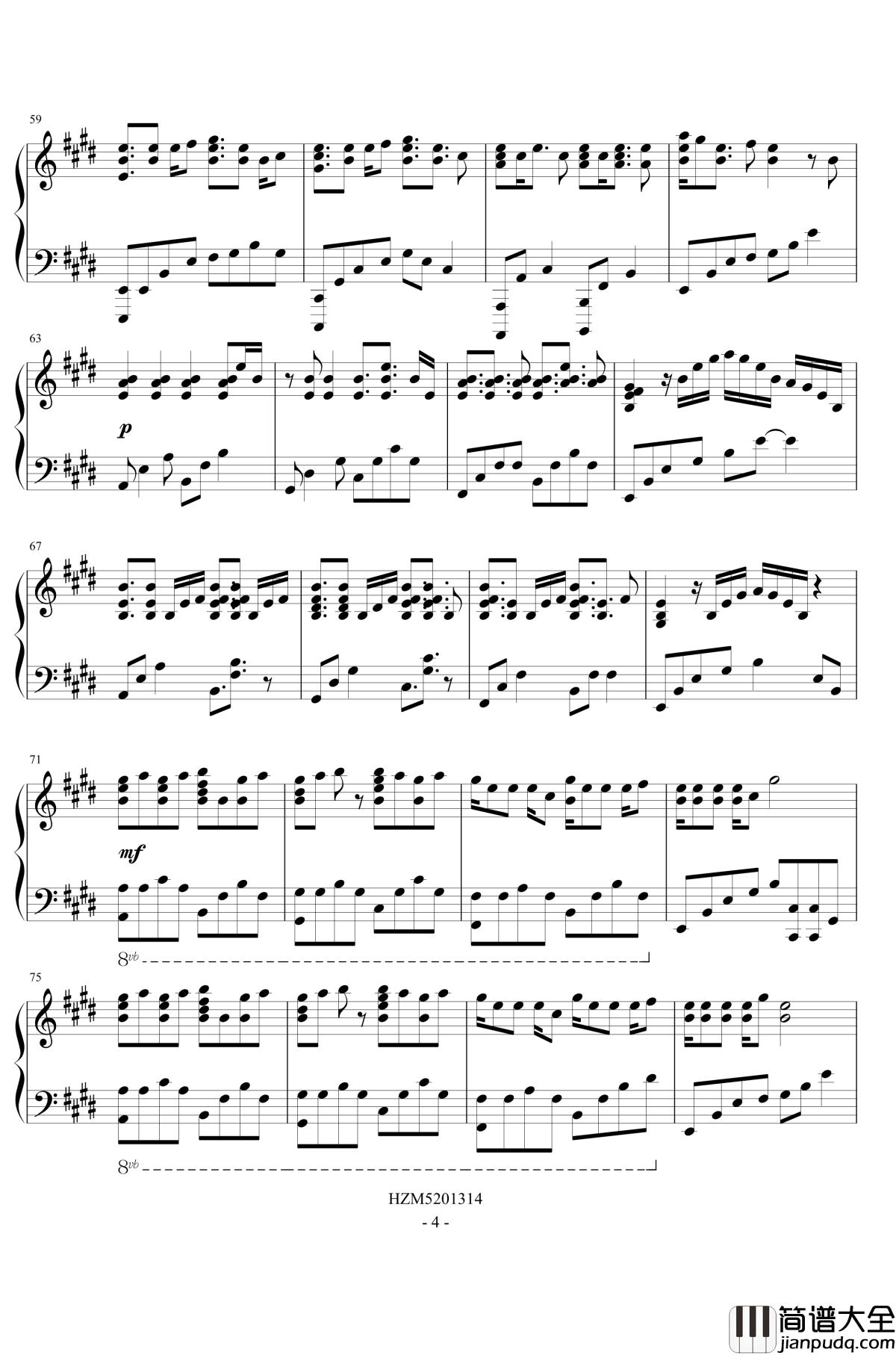 恋爱循环钢琴谱_花泽香菜