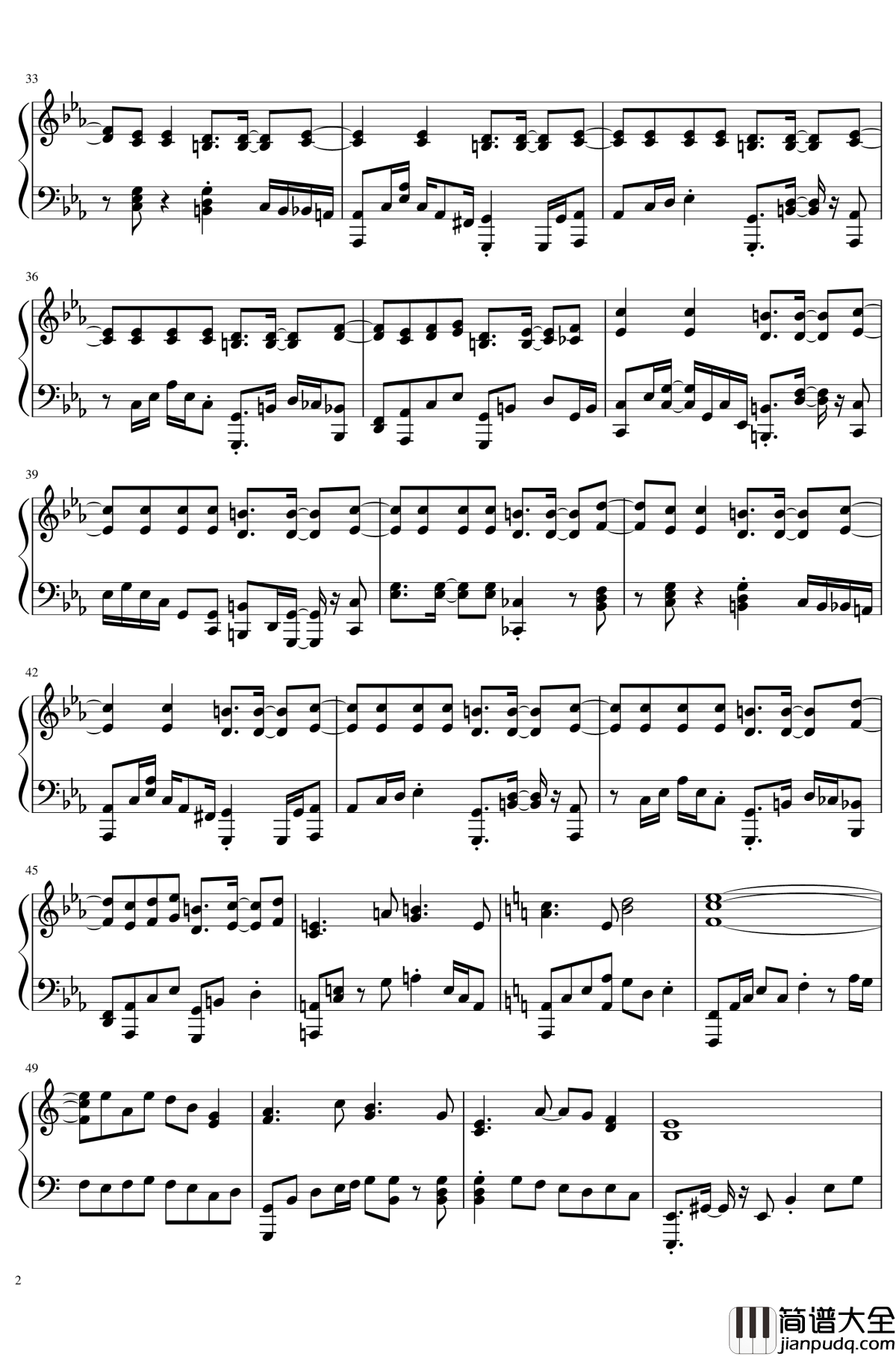 Locked_Girl_~_少女密室钢琴谱_东方红魔乡_东方project