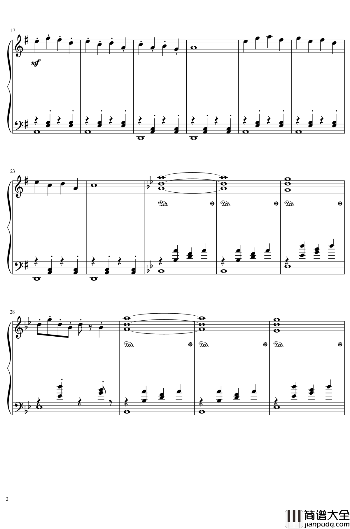 The_Winter钢琴谱_跳舞的线_还原版