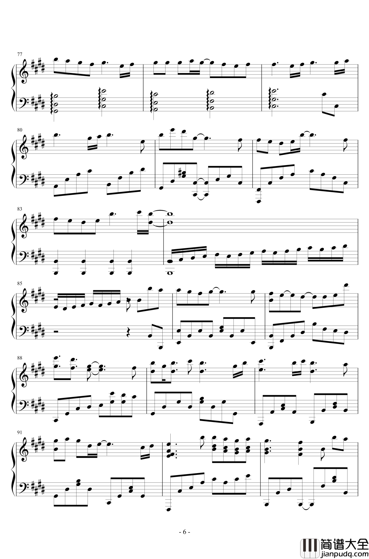 虽然歌声无形钢琴谱_歌に形はないけれど__初音未来