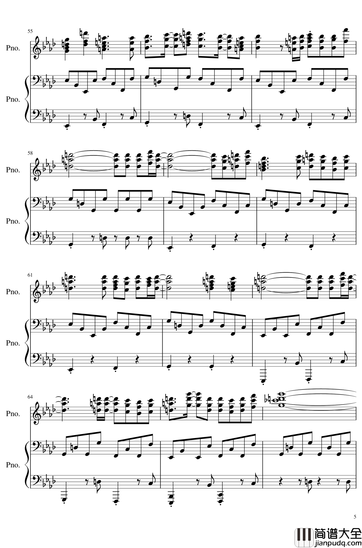 孤独月钢琴谱_东方二次创作_东方project