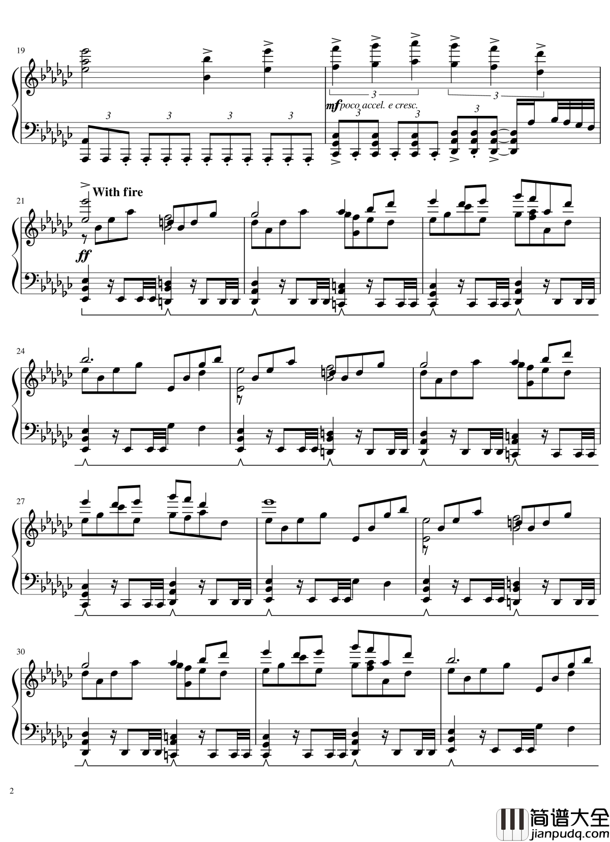 故乡之星倒映之海钢琴谱_东方绀珠传_东方project