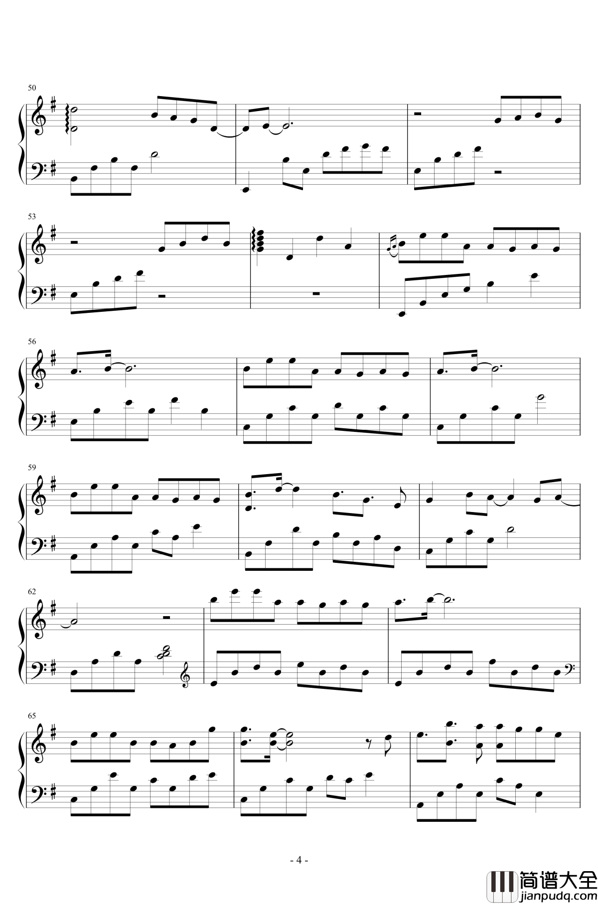 一拜天地钢琴谱_昼夜版_昼夜