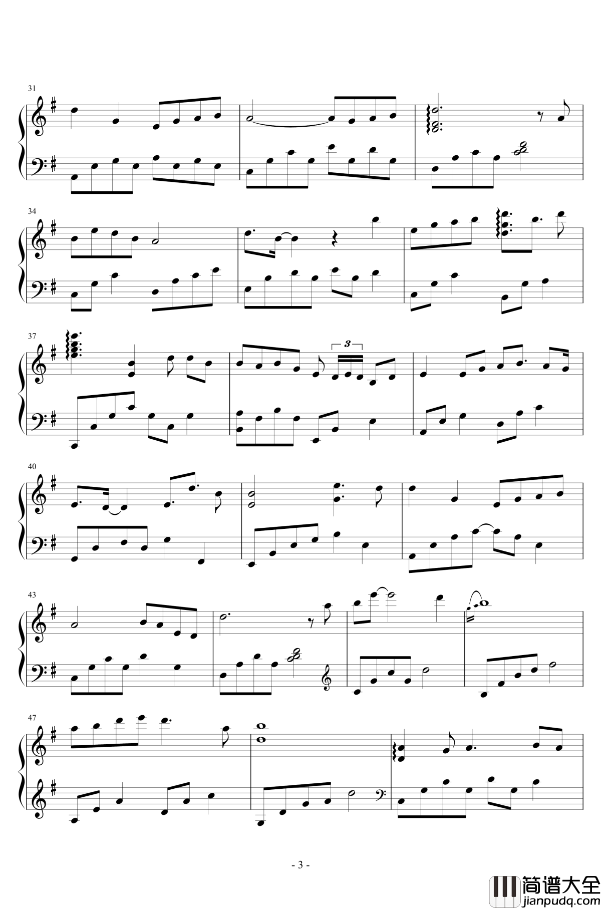 一拜天地钢琴谱_昼夜版_昼夜