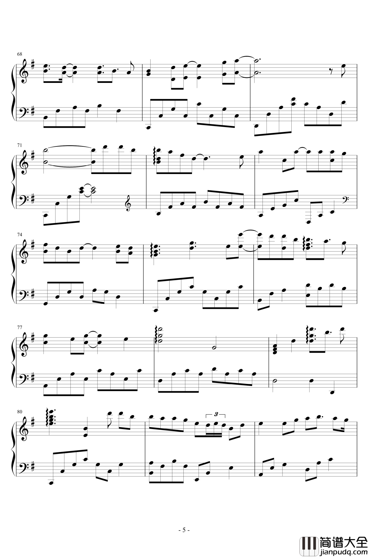 一拜天地钢琴谱_昼夜版_昼夜