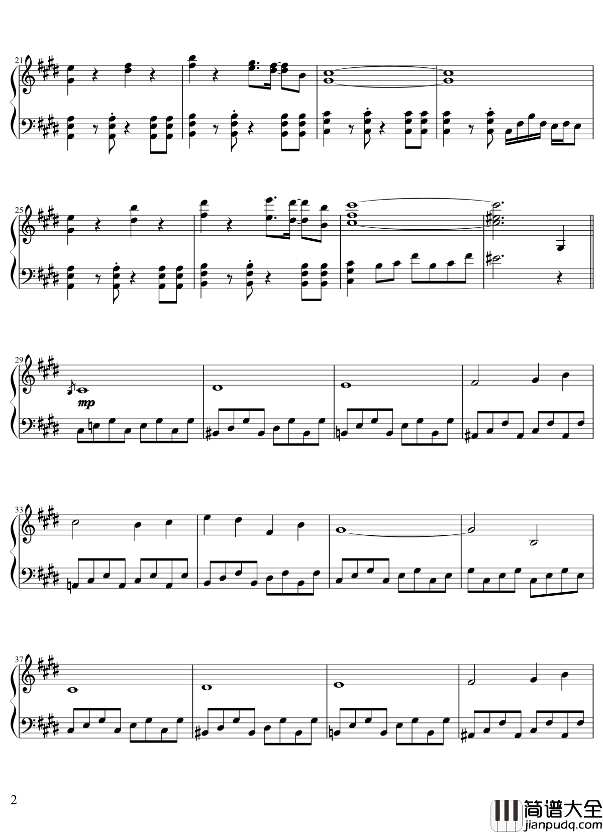 _心之所在钢琴谱_Pure_Fries__东方绀珠传_东方project