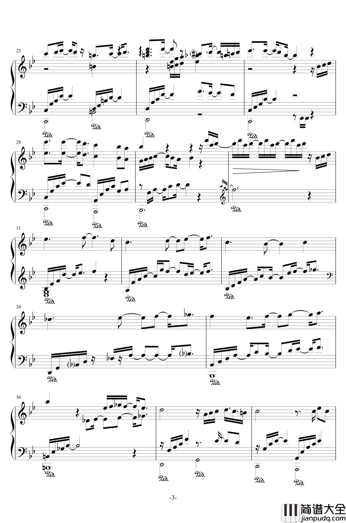 冰封雪域钢琴谱_简_冒险岛