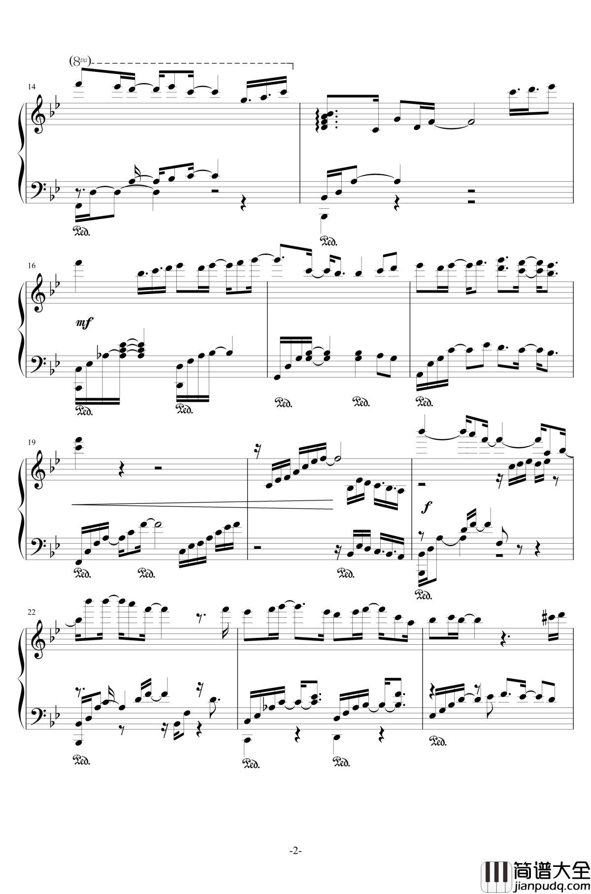 冰封雪域钢琴谱_简_冒险岛