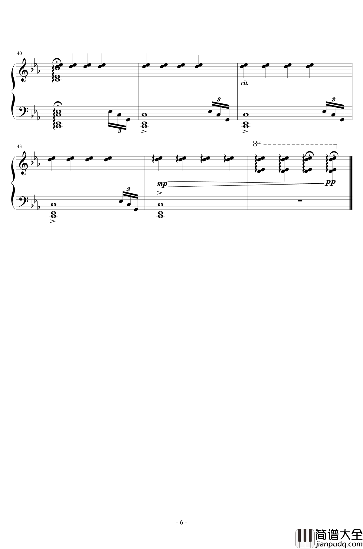 彷徨钢琴谱_MITR