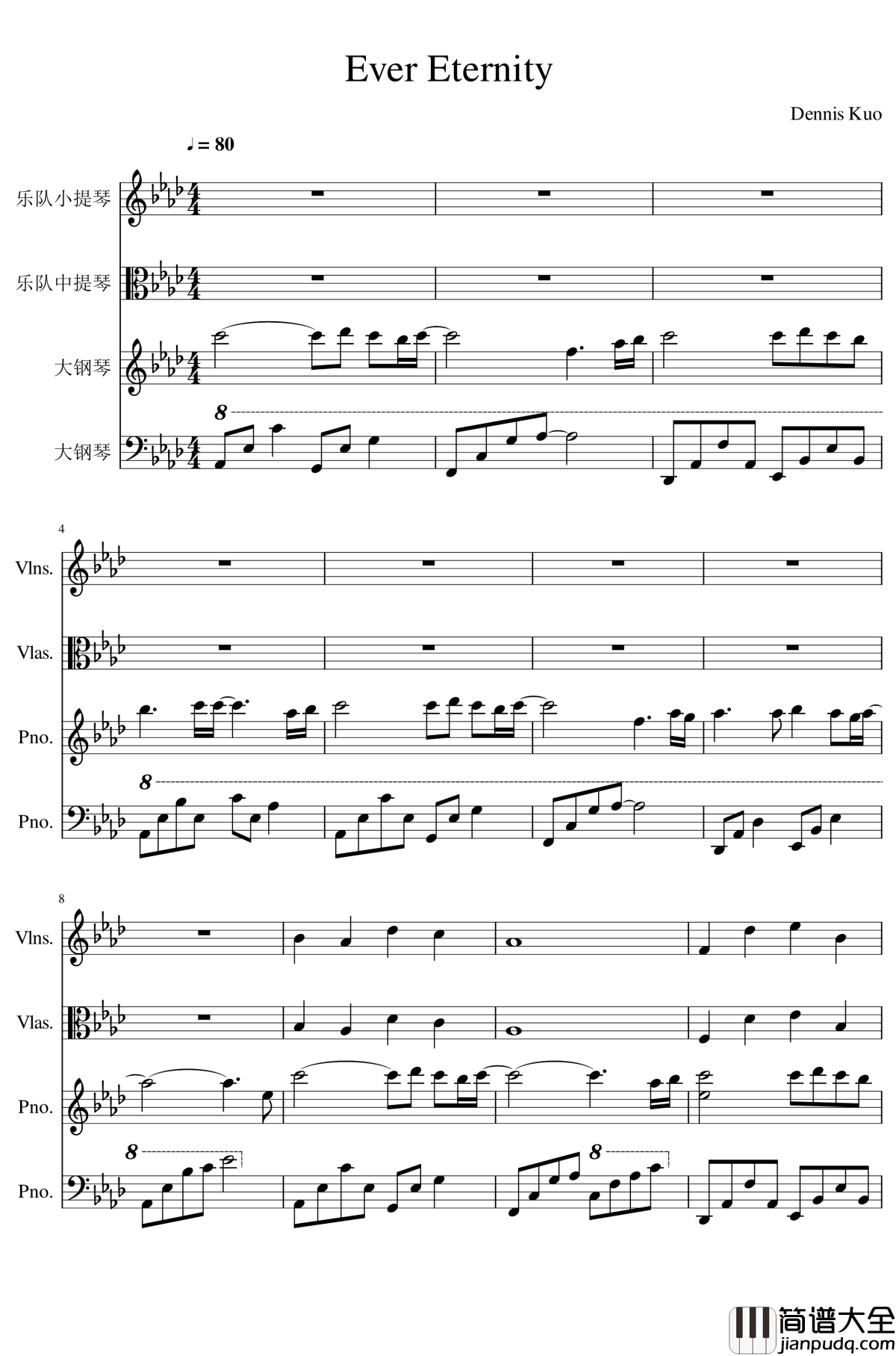 Ever_Eternity钢琴谱_Dennis_Kuo