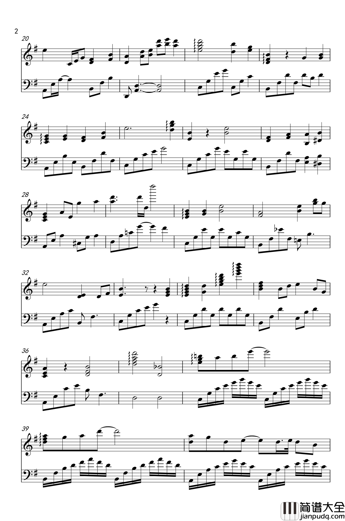 苏州夜曲钢琴谱_陈佳