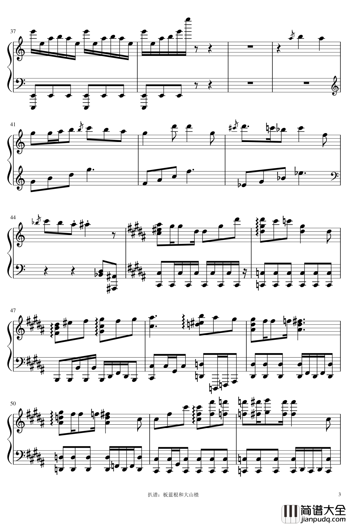 猫ハ風ニ憧レル钢琴谱_触手猴_まらしい