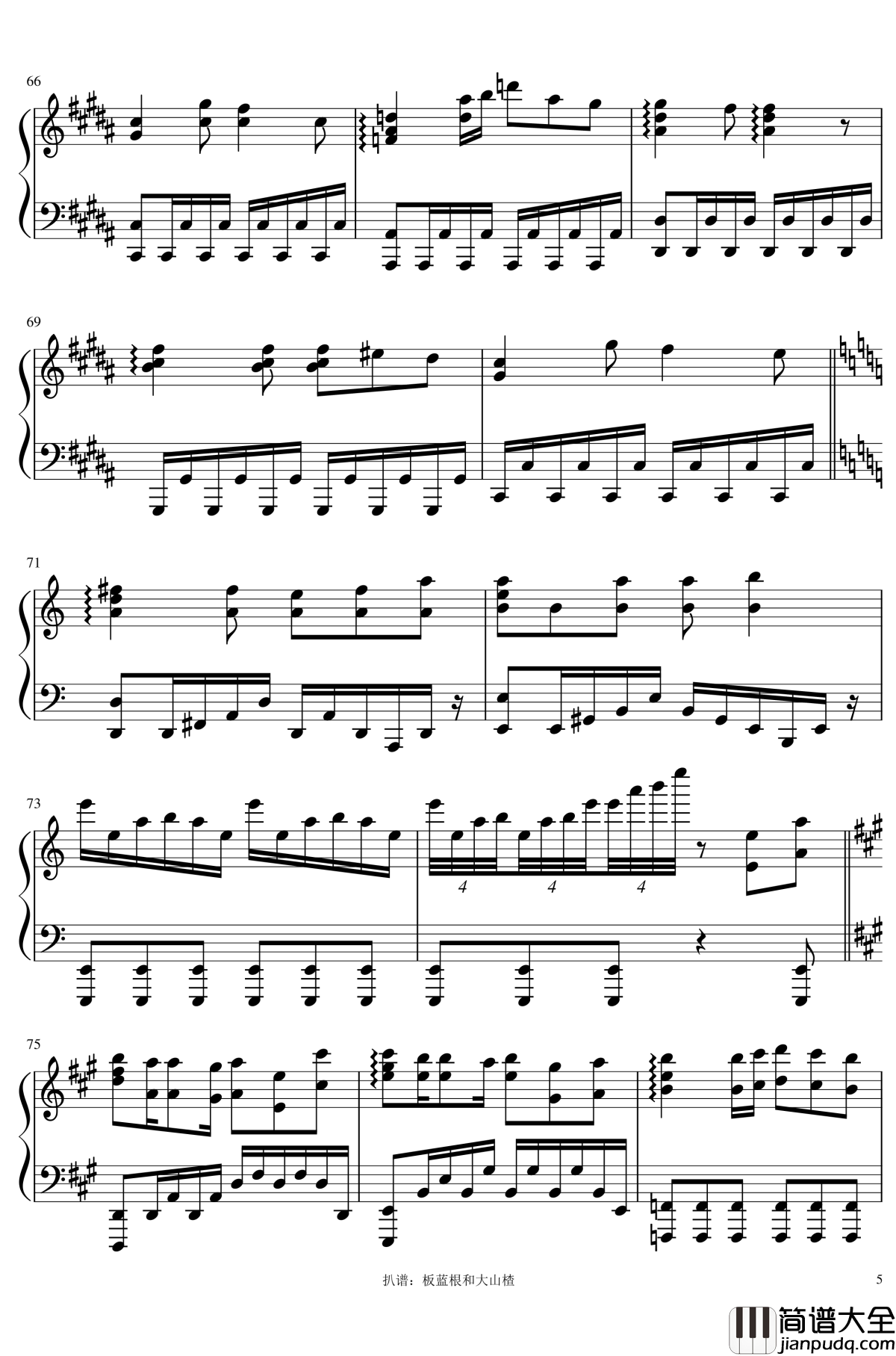 猫ハ風ニ憧レル钢琴谱_触手猴_まらしい