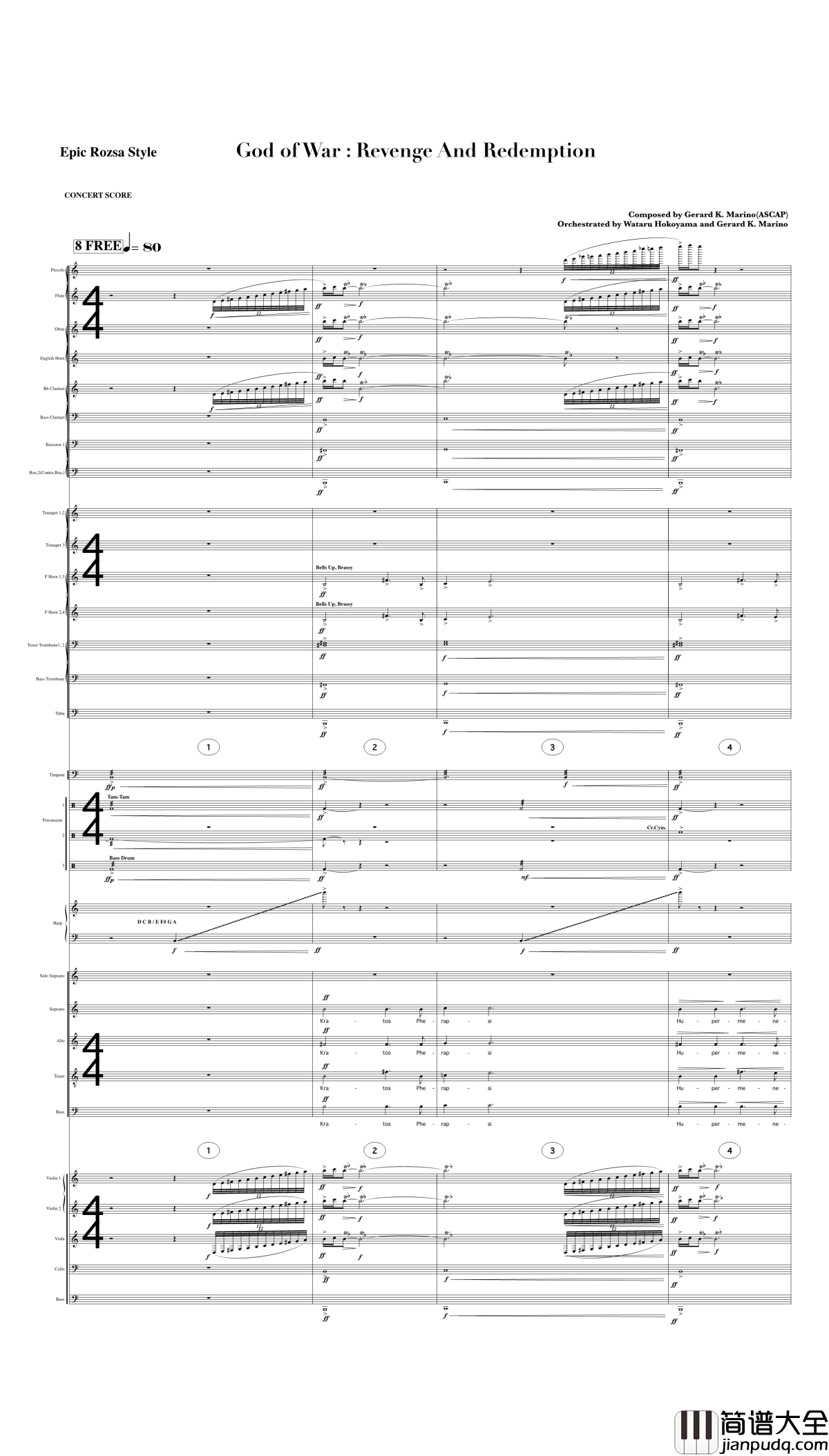 God_of_War:_Revenge_and_Redemption钢琴谱_Gerard_K._Marino