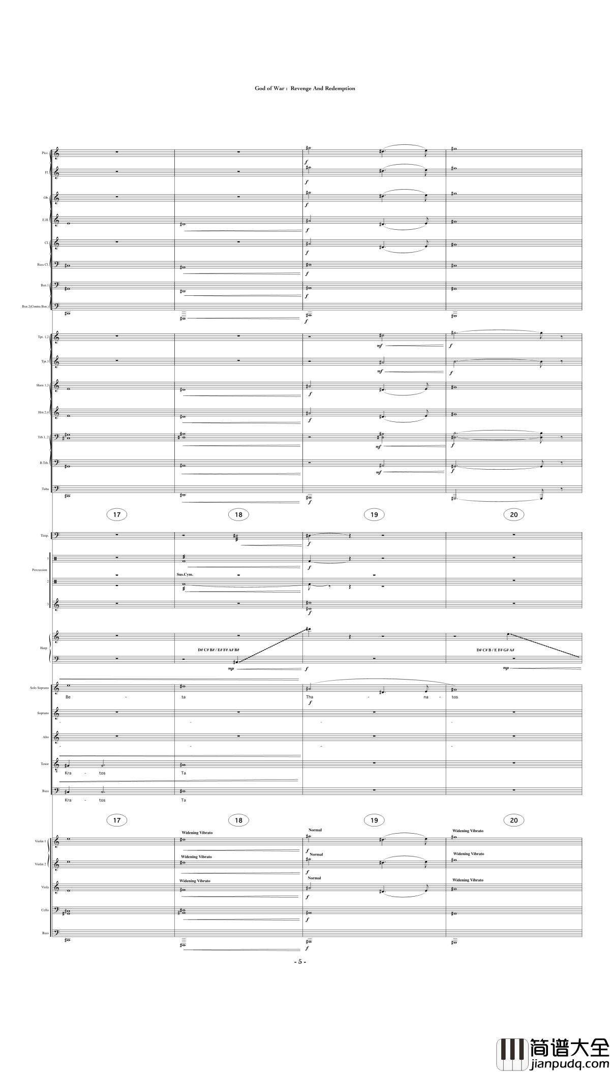God_of_War:_Revenge_and_Redemption钢琴谱_Gerard_K._Marino