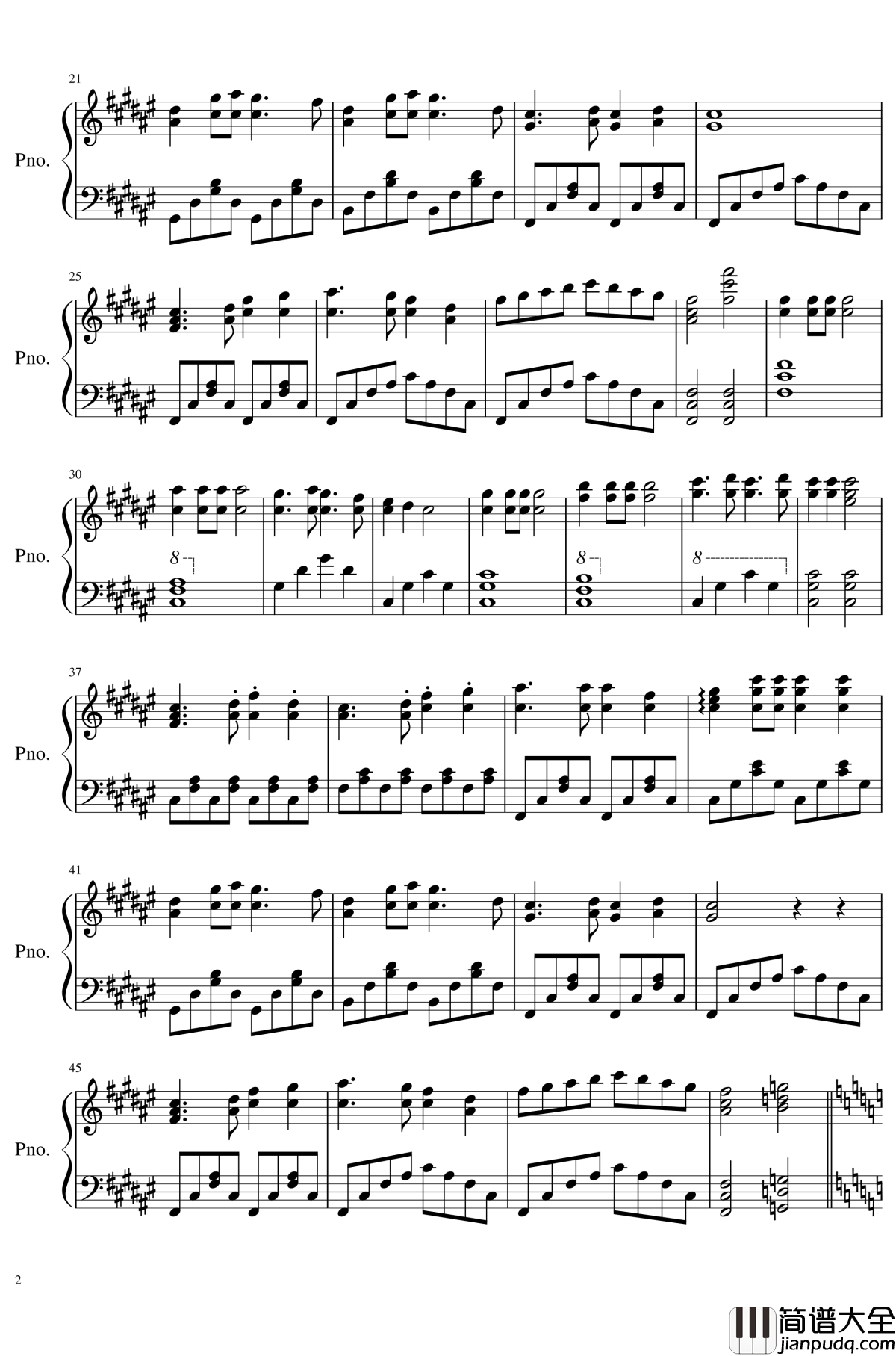 哆啦A梦胖虎之歌钢琴谱_ジャイアンにボエボエ_哆啦A梦