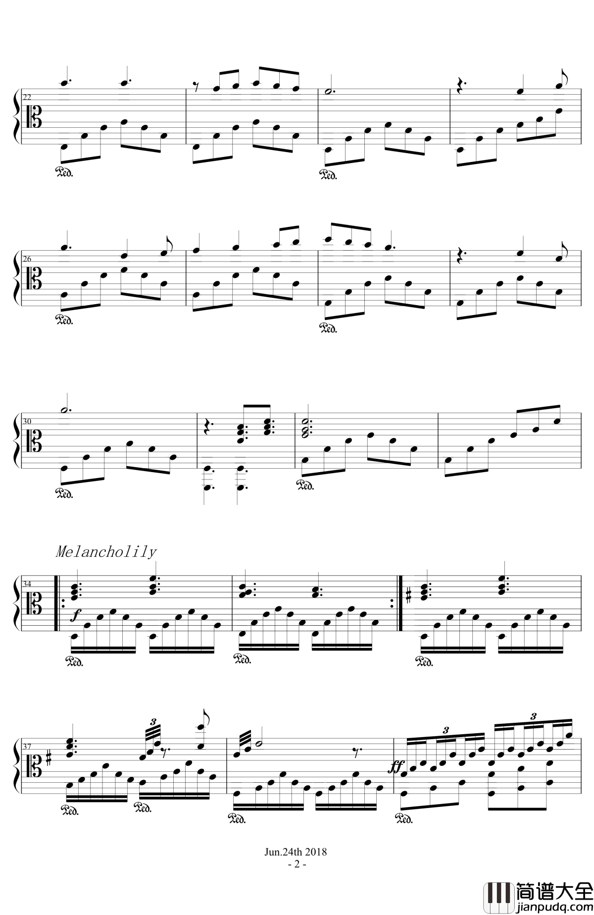 独角兽之歌钢琴谱_克莱德曼