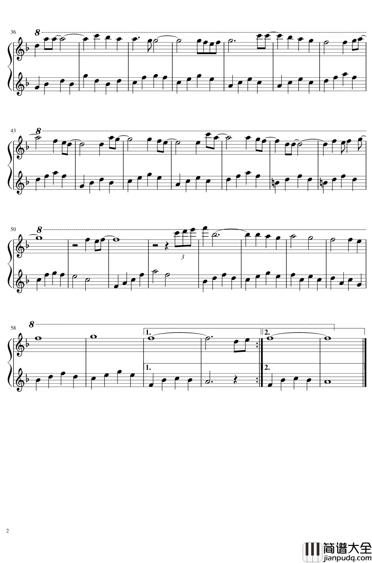 星空的记忆钢琴谱_星空的记忆ED2_星空のメモリア