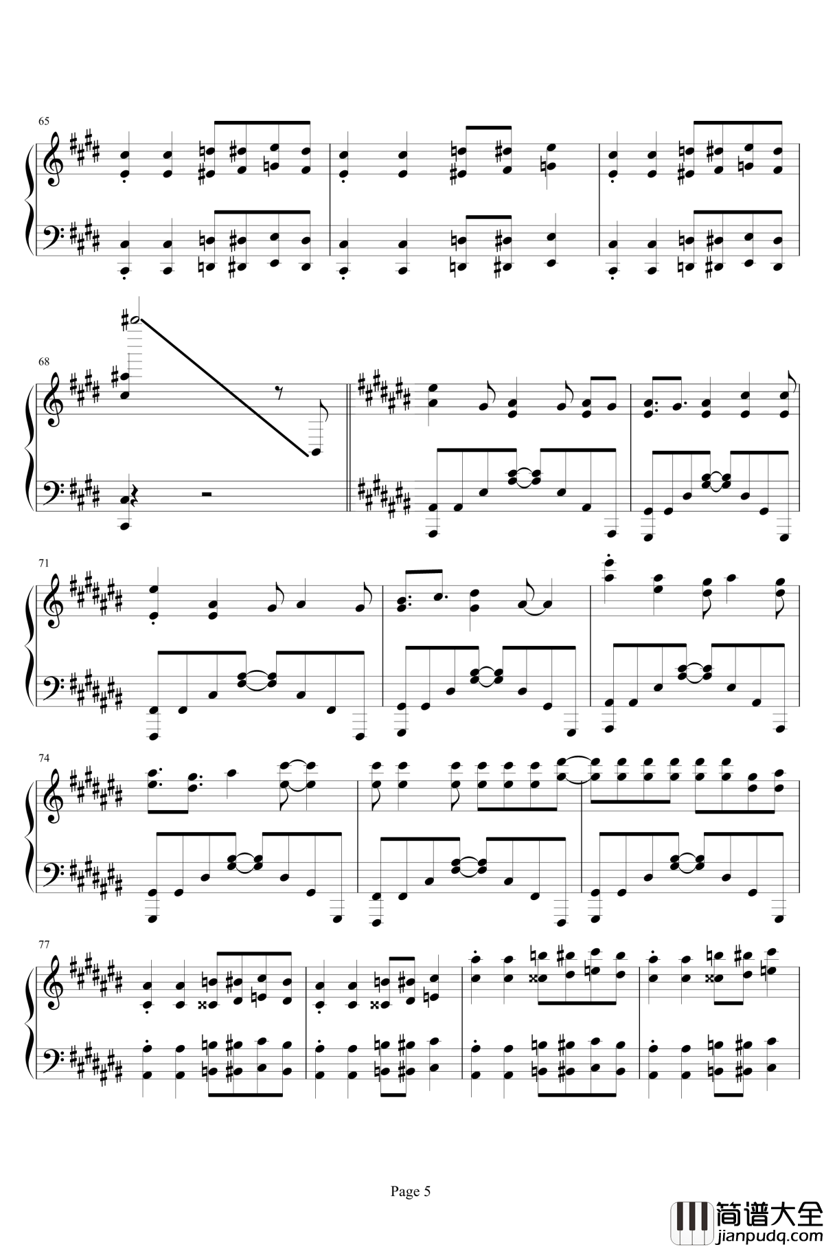 凹凸世界三部曲钢琴谱_Kyle_Xian