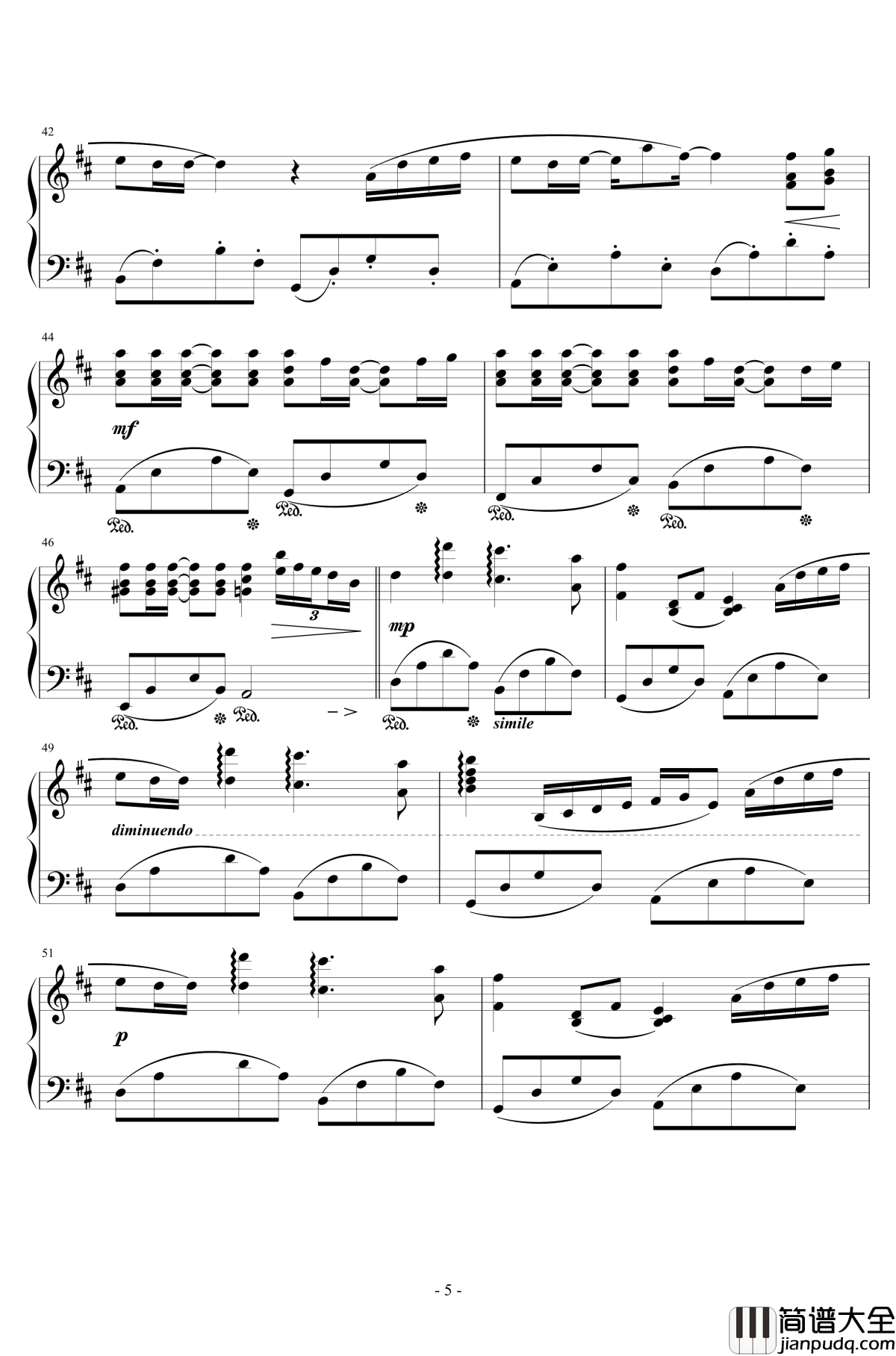 菊次郎的夏天钢琴谱_久石让