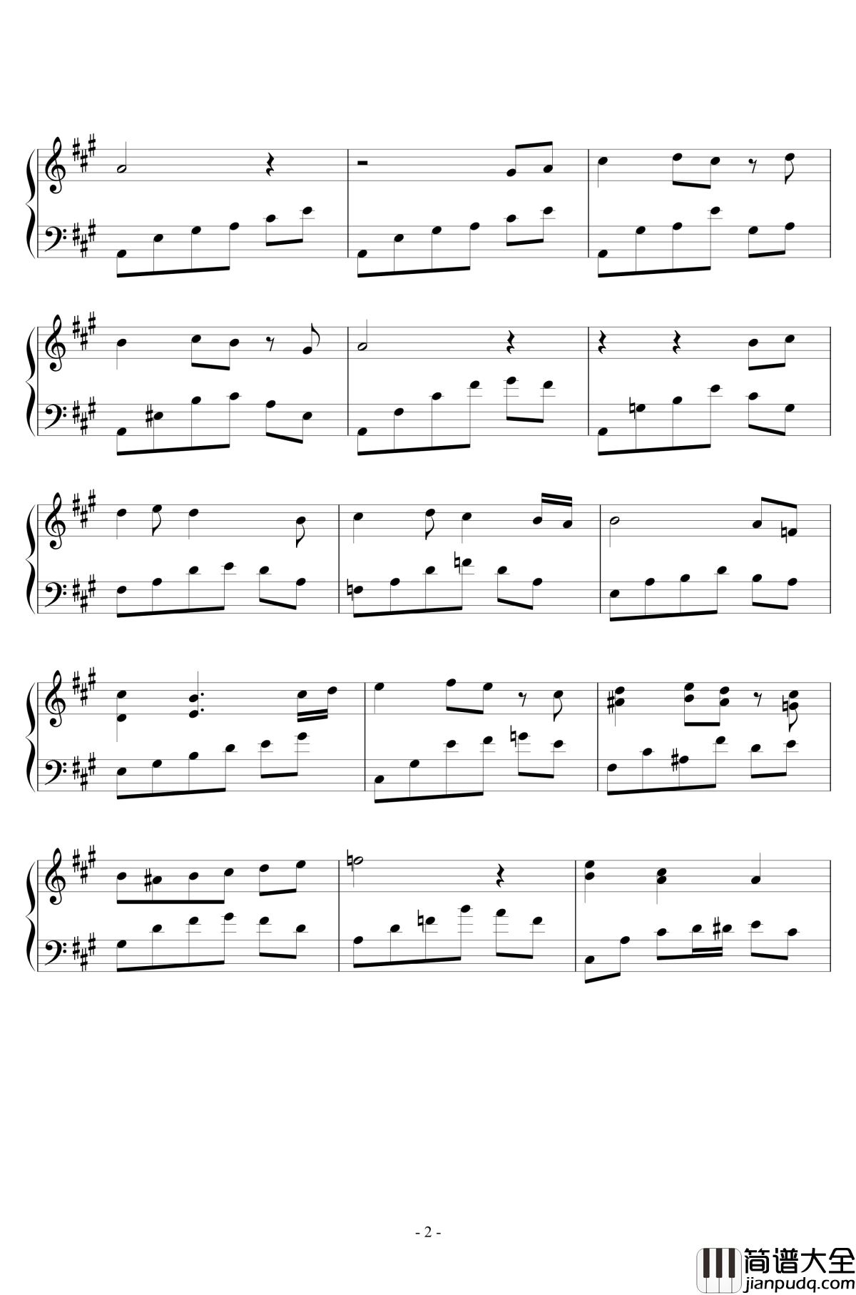 落叶之舞钢琴谱_姐姐的吉他