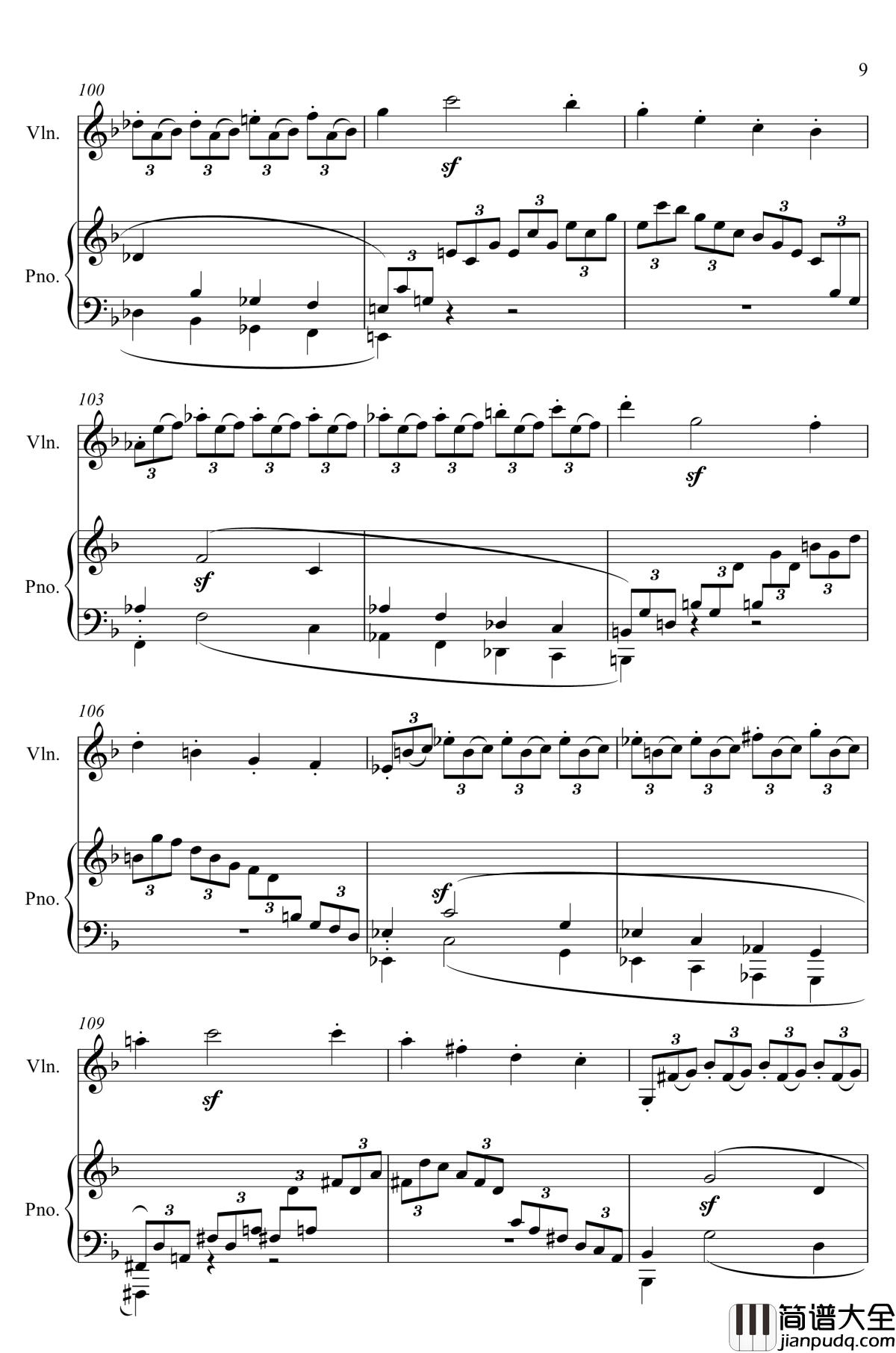 第5小提琴与钢琴奏鸣曲钢琴谱_第一乐章钢琴谱_贝多芬_beethoven
