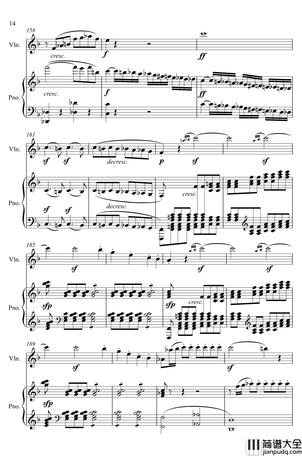 第5小提琴与钢琴奏鸣曲钢琴谱_第一乐章钢琴谱_贝多芬_beethoven