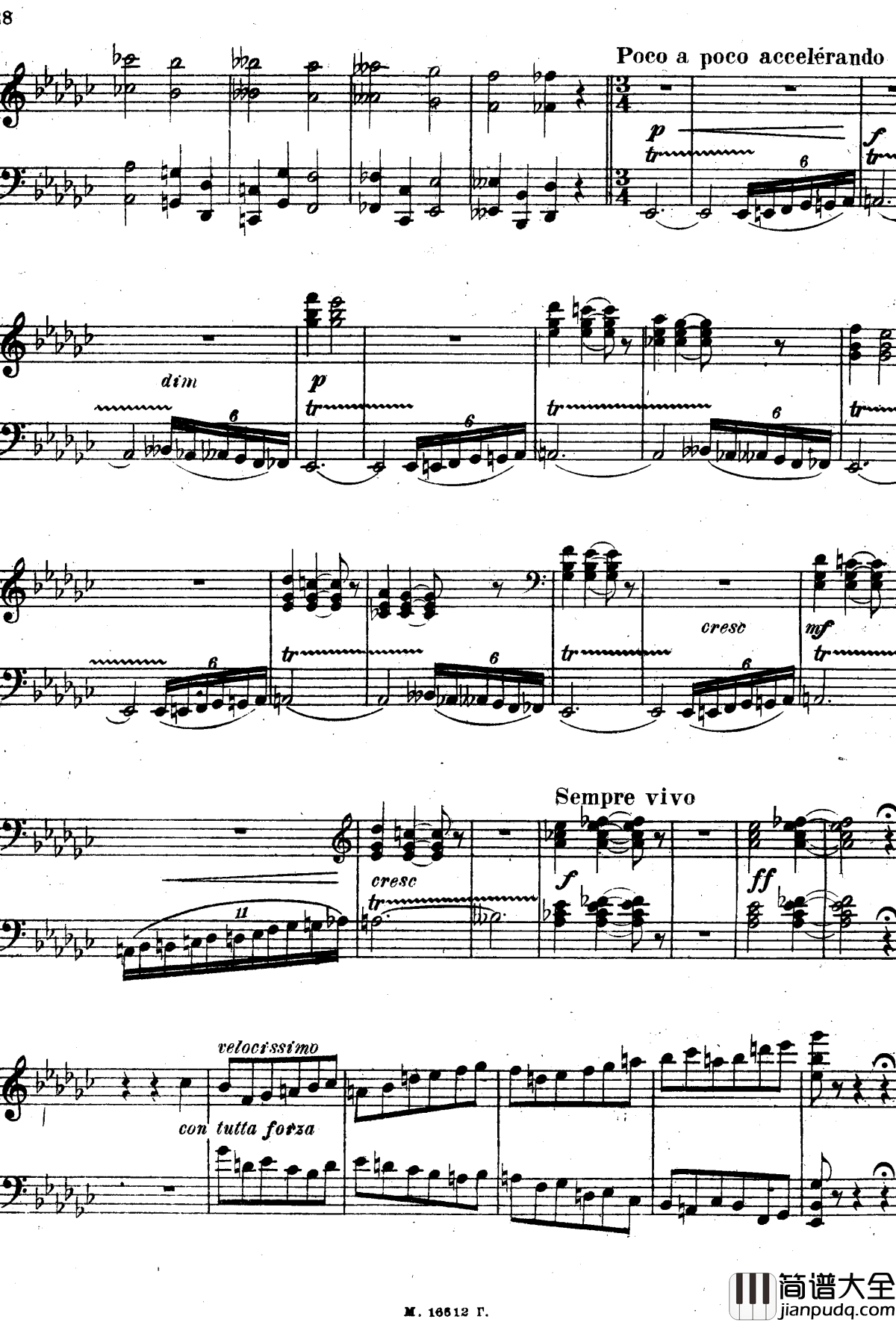 图画展览会钢琴谱_穆索尔斯基