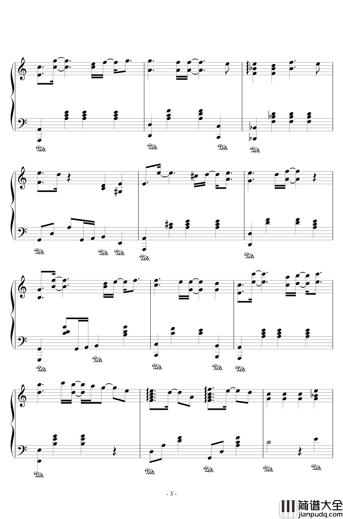 黑色幽默钢琴谱_周杰伦