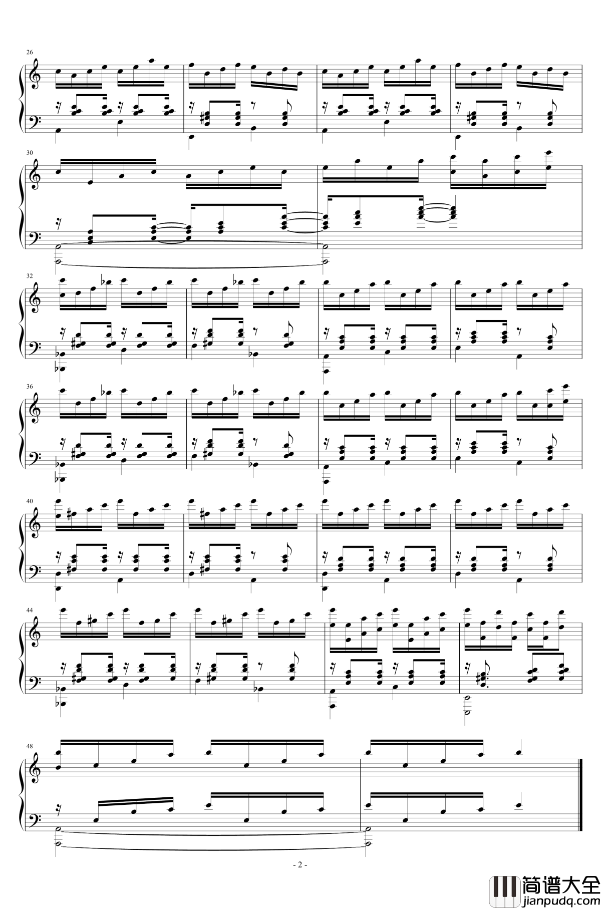 Crepuscolo_Sul_Mare钢琴谱_十二罗汉_海上暮光_吉他改编