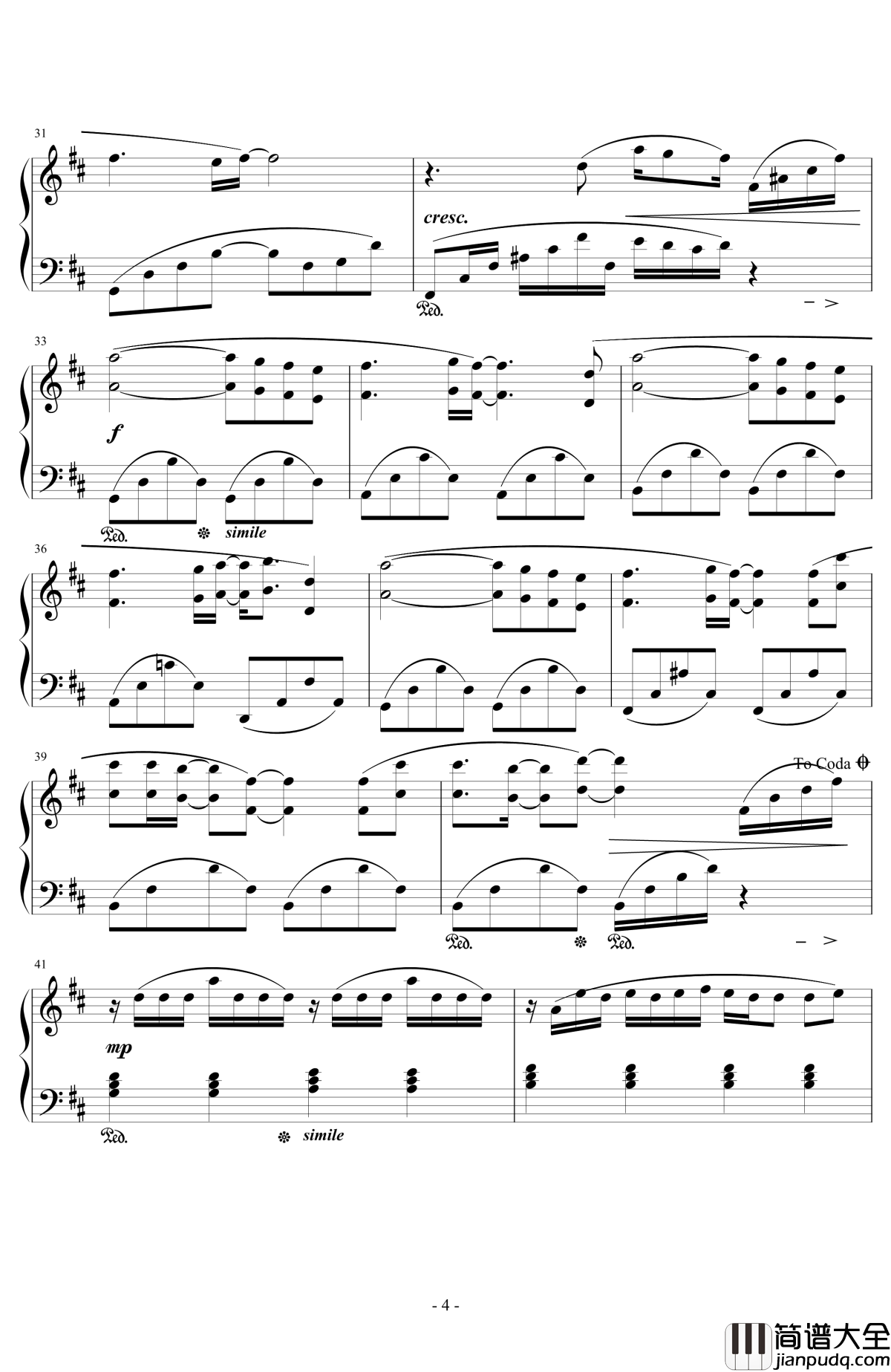 Eternal_Love钢琴谱_最终幻想13插曲_浜涡正志