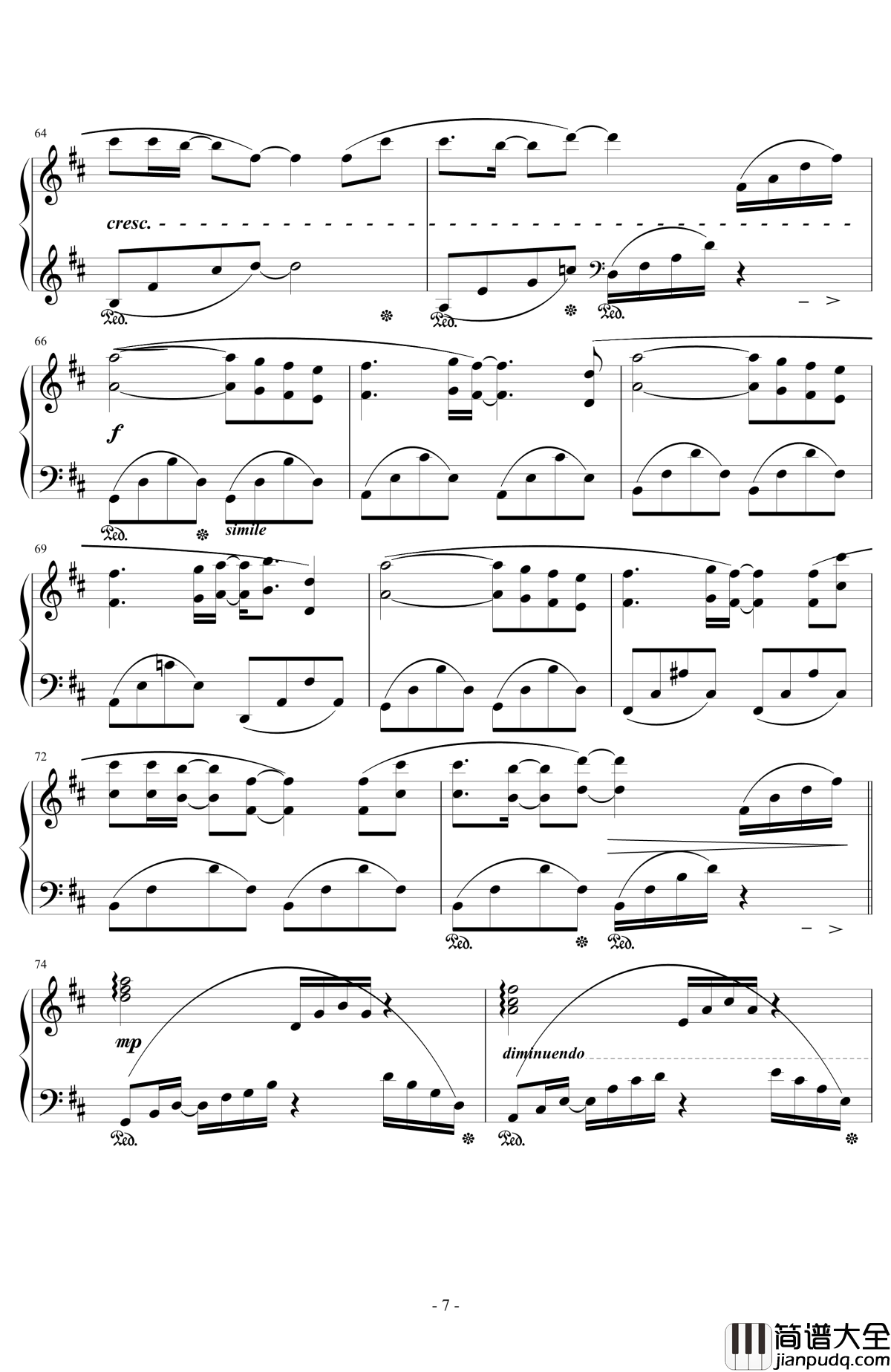 Eternal_Love钢琴谱_最终幻想13插曲_浜涡正志