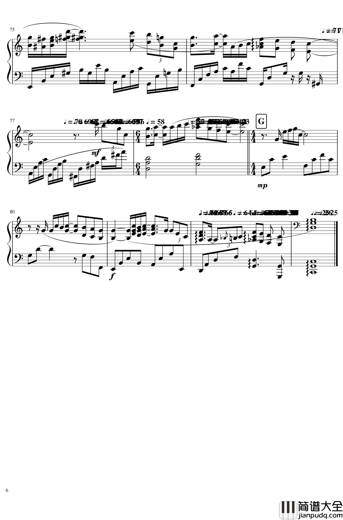 叶落钢琴谱_KyleXian