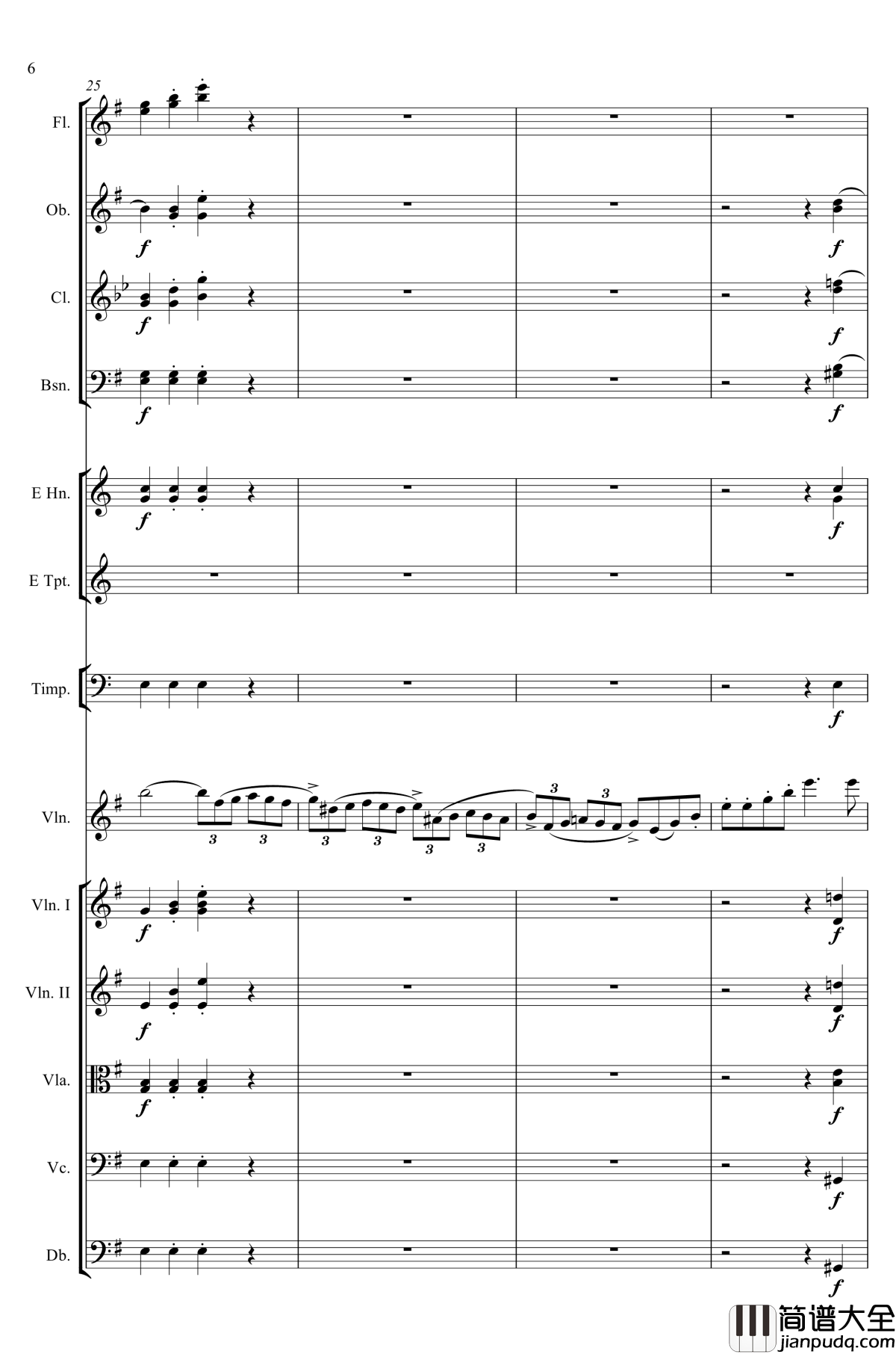 e小调小提琴协奏曲Op.64钢琴谱_第一乐章_门德尔松