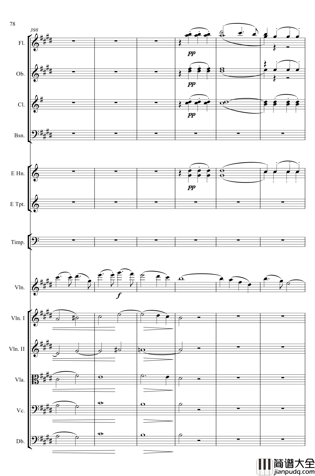 e小调小提琴协奏曲Op.64钢琴谱_第一乐章_门德尔松