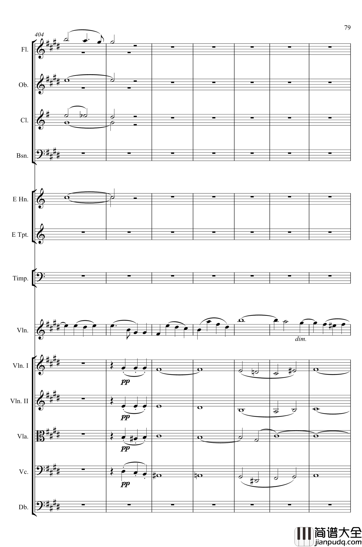 e小调小提琴协奏曲Op.64钢琴谱_第一乐章_门德尔松